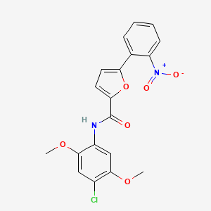 molecular formula C19H15ClN2O6 B3549292 N-(4-chloro-2,5-dimethoxyphenyl)-5-(2-nitrophenyl)-2-furamide 