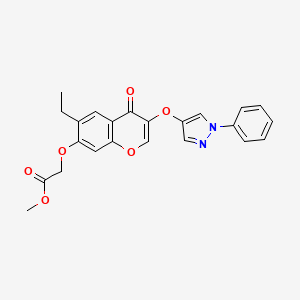 molecular formula C23H20N2O6 B3549304 methyl ({6-ethyl-4-oxo-3-[(1-phenyl-1H-pyrazol-4-yl)oxy]-4H-chromen-7-yl}oxy)acetate 