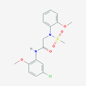 molecular formula C17H19ClN2O5S B3549309 N-(5-chloro-2-methoxyphenyl)-2-(2-methoxy-N-methylsulfonylanilino)acetamide 