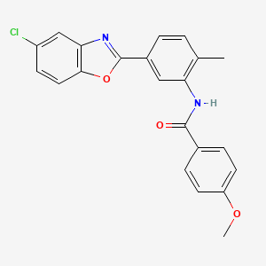 molecular formula C22H17ClN2O3 B3549394 N-[5-(5-chloro-1,3-benzoxazol-2-yl)-2-methylphenyl]-4-methoxybenzamide 