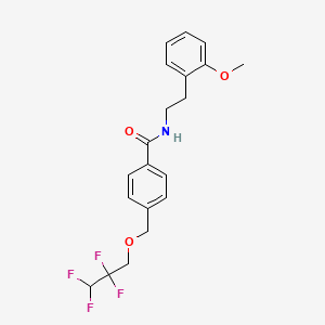 molecular formula C20H21F4NO3 B3549485 N-(2-METHOXYPHENETHYL)-4-[(2,2,3,3-TETRAFLUOROPROPOXY)METHYL]BENZAMIDE 