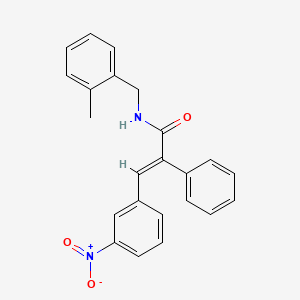 molecular formula C23H20N2O3 B3549555 N-(2-methylbenzyl)-3-(3-nitrophenyl)-2-phenylacrylamide 
