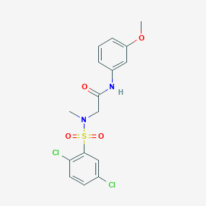 molecular formula C16H16Cl2N2O4S B3549565 N~2~-[(2,5-dichlorophenyl)sulfonyl]-N~1~-(3-methoxyphenyl)-N~2~-methylglycinamide 