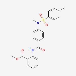 molecular formula C23H22N2O5S B3549652 Methyl 2-{[(4-{methyl[(4-methylphenyl)sulfonyl]amino}phenyl)carbonyl]amino}benzoate 