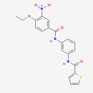 molecular formula C20H17N3O5S B3549655 N-{3-[(4-ethoxy-3-nitrobenzoyl)amino]phenyl}-2-thiophenecarboxamide 