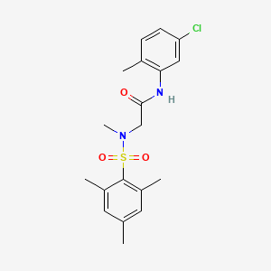 molecular formula C19H23ClN2O3S B3549659 N-(5-chloro-2-methylphenyl)-N~2~-methyl-N~2~-[(2,4,6-trimethylphenyl)sulfonyl]glycinamide 
