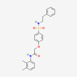 molecular formula C24H26N2O4S B3549688 N-(2,3-dimethylphenyl)-2-[4-(2-phenylethylsulfamoyl)phenoxy]acetamide 