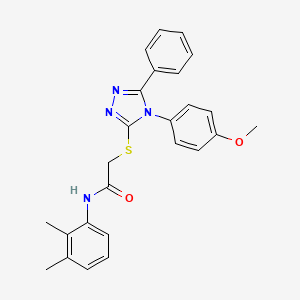molecular formula C25H24N4O2S B3549697 N-(2,3-dimethylphenyl)-2-{[4-(4-methoxyphenyl)-5-phenyl-4H-1,2,4-triazol-3-yl]thio}acetamide 