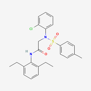 molecular formula C25H27ClN2O3S B3549709 N~2~-(2-chlorophenyl)-N-(2,6-diethylphenyl)-N~2~-[(4-methylphenyl)sulfonyl]glycinamide 