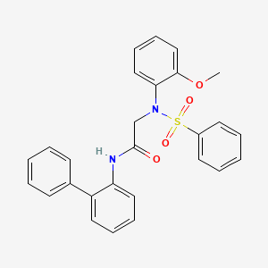 molecular formula C27H24N2O4S B3549710 N~1~-2-biphenylyl-N~2~-(2-methoxyphenyl)-N~2~-(phenylsulfonyl)glycinamide 