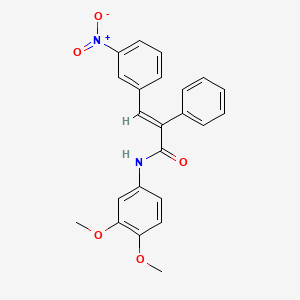 molecular formula C23H20N2O5 B3549748 N-(3,4-dimethoxyphenyl)-3-(3-nitrophenyl)-2-phenylacrylamide 
