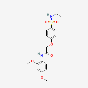 molecular formula C19H24N2O6S B3549762 N-(2,4-dimethoxyphenyl)-2-[4-(propan-2-ylsulfamoyl)phenoxy]acetamide 