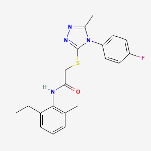molecular formula C20H21FN4OS B3549770 N-(2-ethyl-6-methylphenyl)-2-{[4-(4-fluorophenyl)-5-methyl-4H-1,2,4-triazol-3-yl]thio}acetamide 