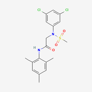 molecular formula C18H20Cl2N2O3S B3549787 N~2~-(3,5-dichlorophenyl)-N~1~-mesityl-N~2~-(methylsulfonyl)glycinamide 
