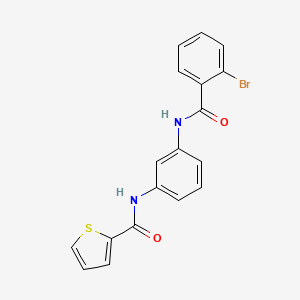 molecular formula C18H13BrN2O2S B3549794 N-[3-[(2-bromobenzoyl)amino]phenyl]thiophene-2-carboxamide 