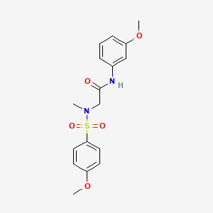 molecular formula C17H20N2O5S B3549855 N-(3-methoxyphenyl)-N~2~-[(4-methoxyphenyl)sulfonyl]-N~2~-methylglycinamide 