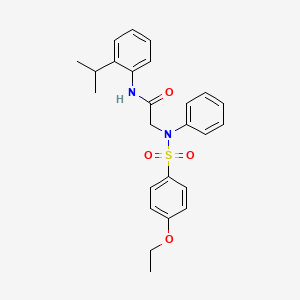 molecular formula C25H28N2O4S B3549875 N~2~-[(4-ethoxyphenyl)sulfonyl]-N~1~-(2-isopropylphenyl)-N~2~-phenylglycinamide 