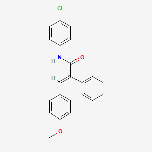 molecular formula C22H18ClNO2 B3549926 N-(4-chlorophenyl)-3-(4-methoxyphenyl)-2-phenylacrylamide 