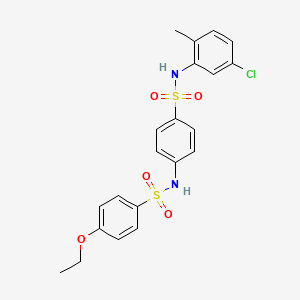 molecular formula C21H21ClN2O5S2 B3549952 N-(4-{[(5-chloro-2-methylphenyl)amino]sulfonyl}phenyl)-4-ethoxybenzenesulfonamide 