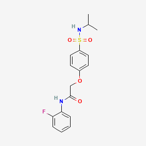 molecular formula C17H19FN2O4S B3549956 N-(2-fluorophenyl)-2-{4-[(isopropylamino)sulfonyl]phenoxy}acetamide 
