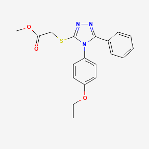 molecular formula C19H19N3O3S B3550027 methyl {[4-(4-ethoxyphenyl)-5-phenyl-4H-1,2,4-triazol-3-yl]thio}acetate 