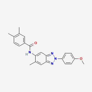 molecular formula C23H22N4O2 B3550041 N-[2-(4-methoxyphenyl)-6-methyl-2H-benzotriazol-5-yl]-3,4-dimethylbenzamide 