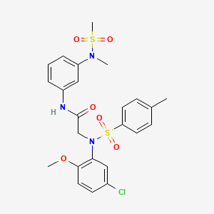 molecular formula C24H26ClN3O6S2 B3550052 N~2~-(5-chloro-2-methoxyphenyl)-N~1~-{3-[methyl(methylsulfonyl)amino]phenyl}-N~2~-[(4-methylphenyl)sulfonyl]glycinamide 