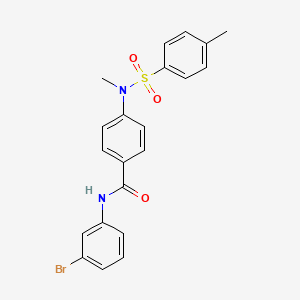 molecular formula C21H19BrN2O3S B3550079 N-(3-bromophenyl)-4-{methyl[(4-methylphenyl)sulfonyl]amino}benzamide 