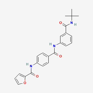molecular formula C23H23N3O4 B3550148 N-(4-{[3-(tert-butylcarbamoyl)phenyl]carbamoyl}phenyl)furan-2-carboxamide 