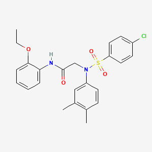 molecular formula C24H25ClN2O4S B3550228 N~2~-[(4-chlorophenyl)sulfonyl]-N~2~-(3,4-dimethylphenyl)-N~1~-(2-ethoxyphenyl)glycinamide 