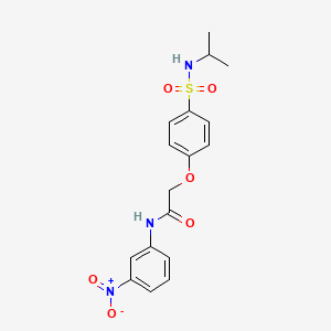molecular formula C17H19N3O6S B3550241 N-(3-nitrophenyl)-2-[4-(propan-2-ylsulfamoyl)phenoxy]acetamide 