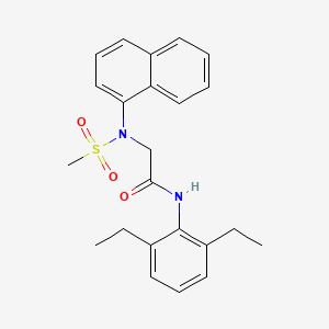 molecular formula C23H26N2O3S B3550250 N~1~-(2,6-diethylphenyl)-N~2~-(methylsulfonyl)-N~2~-1-naphthylglycinamide 