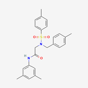 molecular formula C25H28N2O3S B3550258 N-(3,5-dimethylphenyl)-2-[(4-methylphenyl)methyl-(4-methylphenyl)sulfonylamino]acetamide 