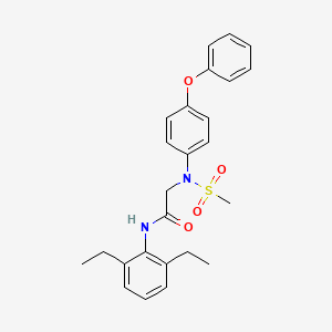 molecular formula C25H28N2O4S B3550292 N~1~-(2,6-diethylphenyl)-N~2~-(methylsulfonyl)-N~2~-(4-phenoxyphenyl)glycinamide 