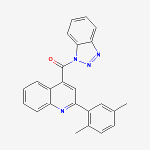 molecular formula C24H18N4O B3550334 Benzotriazol-1-yl-[2-(2,5-dimethylphenyl)quinolin-4-yl]methanone 