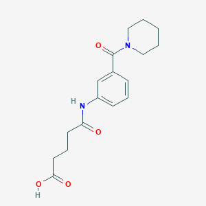 molecular formula C17H22N2O4 B355034 5-Oxo-5-[3-(1-piperidinylcarbonyl)anilino]-pentanoic acid CAS No. 1030497-05-2