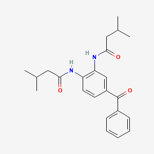 molecular formula C23H28N2O3 B3550402 N,N'-(4-benzoyl-1,2-phenylene)bis(3-methylbutanamide) 