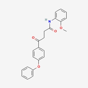 molecular formula C23H21NO4 B3550417 N-(2-methoxyphenyl)-4-oxo-4-(4-phenoxyphenyl)butanamide 