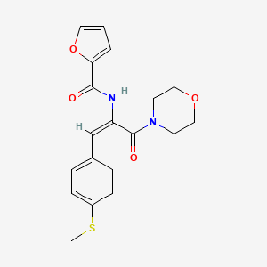 molecular formula C19H20N2O4S B3550445 N-[2-[4-(methylthio)phenyl]-1-(4-morpholinylcarbonyl)vinyl]-2-furamide 