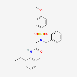 molecular formula C25H28N2O4S B3550458 N~2~-benzyl-N~1~-(2-ethyl-6-methylphenyl)-N~2~-[(4-methoxyphenyl)sulfonyl]glycinamide 
