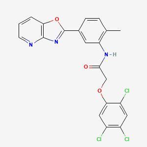 molecular formula C21H14Cl3N3O3 B3550465 N-[2-methyl-5-([1,3]oxazolo[4,5-b]pyridin-2-yl)phenyl]-2-(2,4,5-trichlorophenoxy)acetamide 