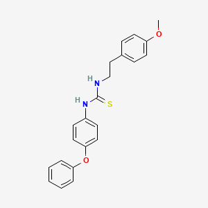 molecular formula C22H22N2O2S B3550469 1-[2-(4-Methoxyphenyl)ethyl]-3-(4-phenoxyphenyl)thiourea 