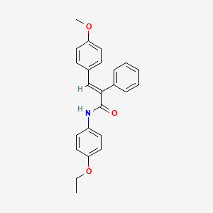 molecular formula C24H23NO3 B3550477 N-(4-ethoxyphenyl)-3-(4-methoxyphenyl)-2-phenylacrylamide 