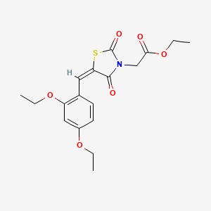 molecular formula C18H21NO6S B3550495 ethyl 2-[(5E)-5-[(2,4-diethoxyphenyl)methylidene]-2,4-dioxo-1,3-thiazolidin-3-yl]acetate 