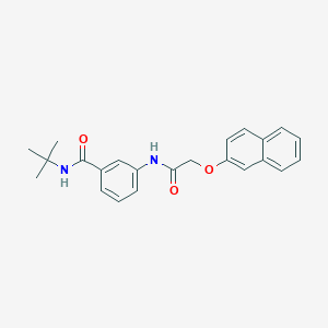 molecular formula C23H24N2O3 B3550524 N-(tert-butyl)-3-{[(2-naphthyloxy)acetyl]amino}benzamide 