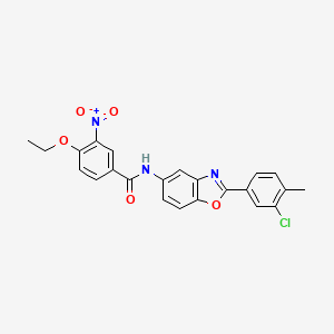 molecular formula C23H18ClN3O5 B3550572 N-[2-(3-chloro-4-methylphenyl)-1,3-benzoxazol-5-yl]-4-ethoxy-3-nitrobenzamide 