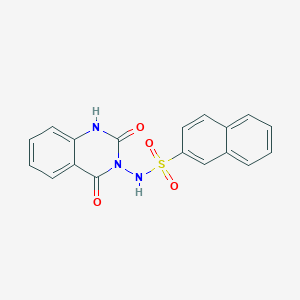 molecular formula C18H13N3O4S B3550614 N-(2,4-dioxo-1,4-dihydro-3(2H)-quinazolinyl)-2-naphthalenesulfonamide 