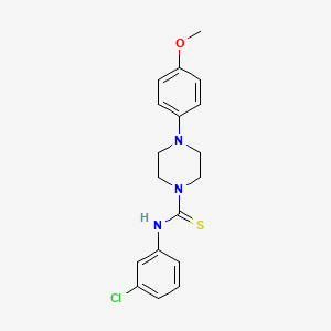molecular formula C18H20ClN3OS B3550642 N-(3-chlorophenyl)-4-(4-methoxyphenyl)piperazine-1-carbothioamide 
