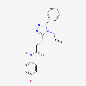 molecular formula C19H17FN4OS B3550666 N-(4-fluorophenyl)-2-{[5-phenyl-4-(prop-2-en-1-yl)-4H-1,2,4-triazol-3-yl]sulfanyl}acetamide 