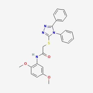 molecular formula C24H22N4O3S B3550681 N-(2,5-dimethoxyphenyl)-2-[(4,5-diphenyl-1,2,4-triazol-3-yl)sulfanyl]acetamide 